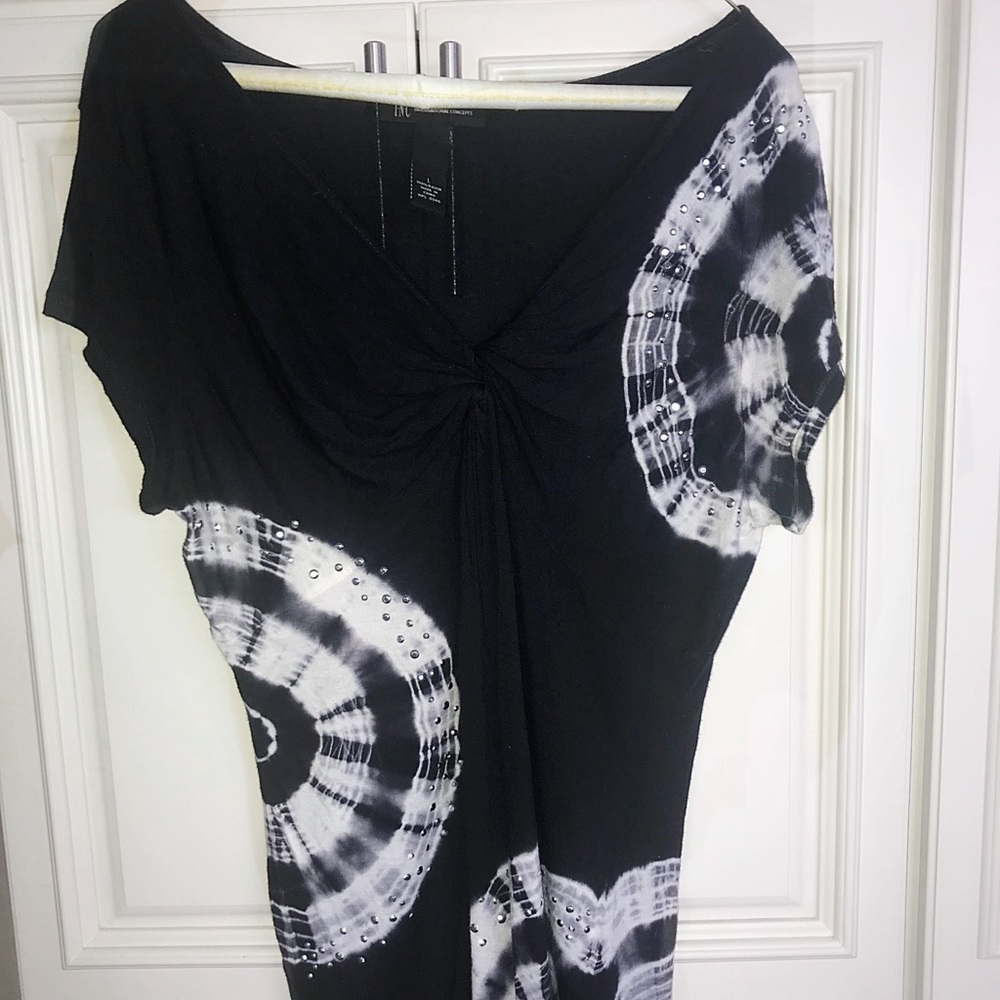 INC black and white top